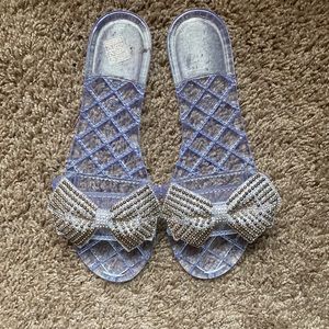 Sparkly jelly bow sandals